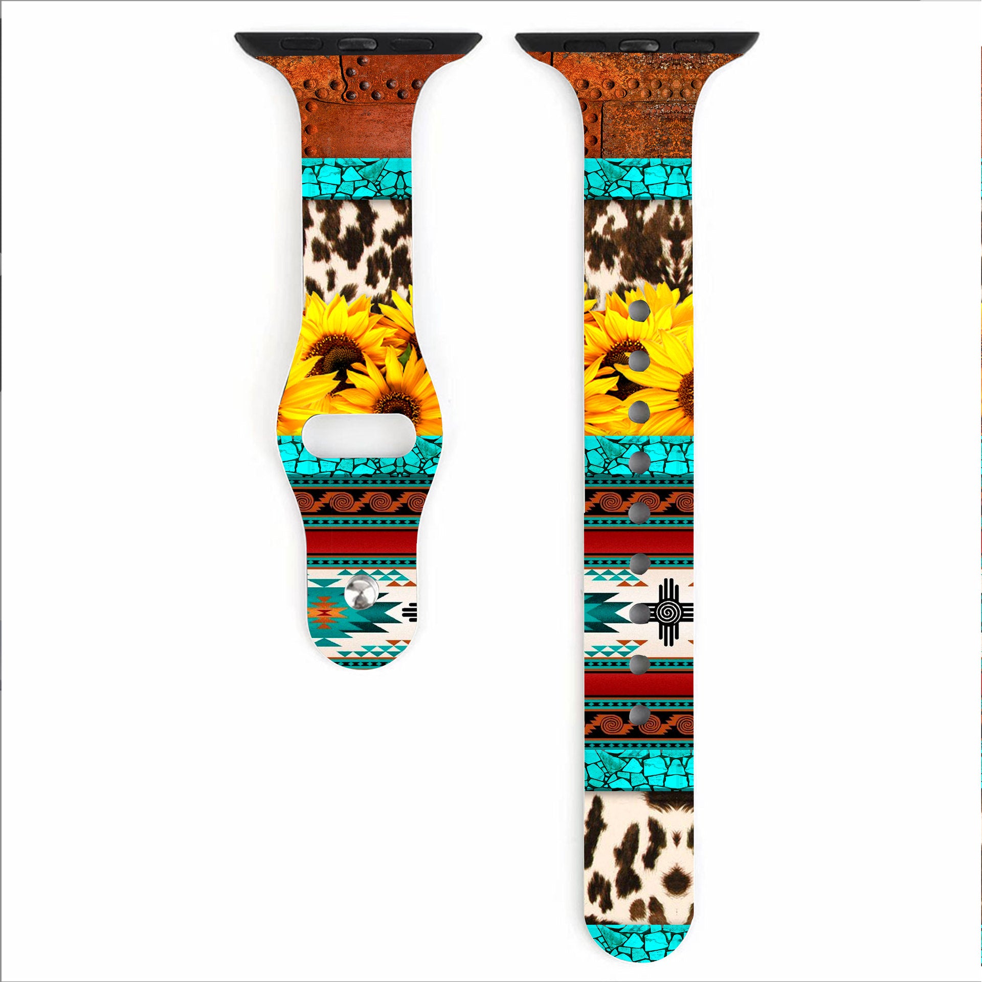 Wholesale Silicone Aztec Printed Watch Strap
